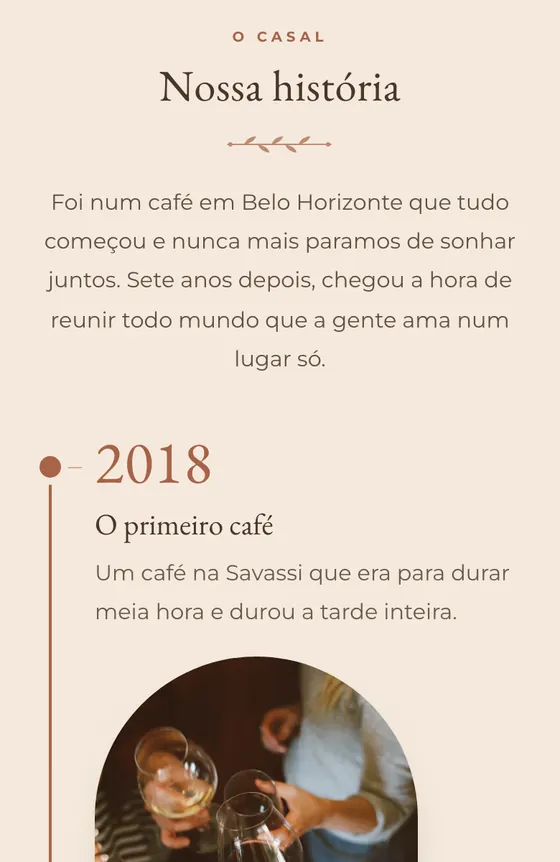 Nossa história: Linha do tempo · Boho Terroso