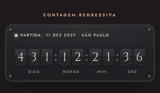 Placar de aeroporto: Contagem regressiva · Noite de Gala