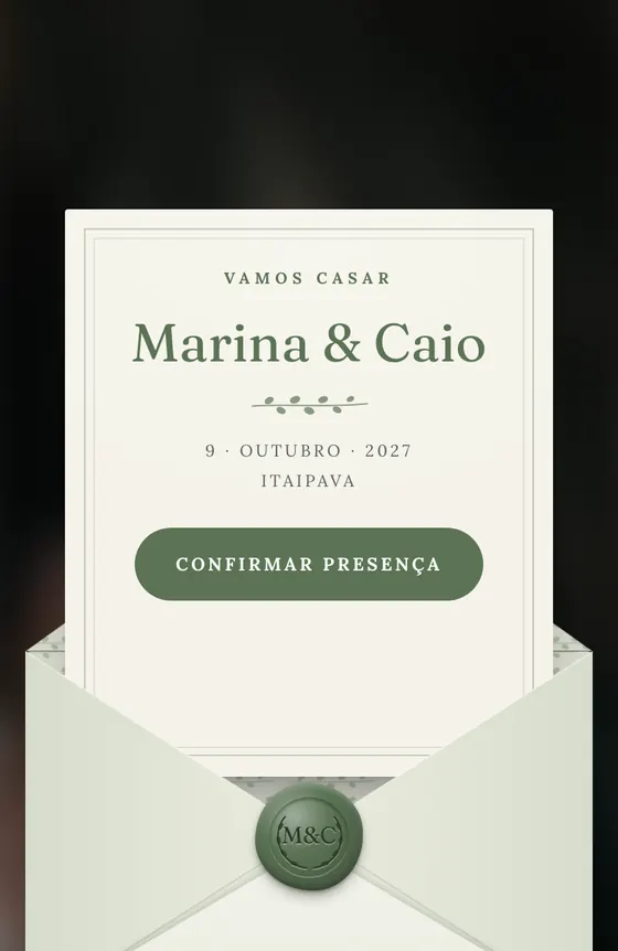Envelope com lacre: Capa · Jardim Botânico