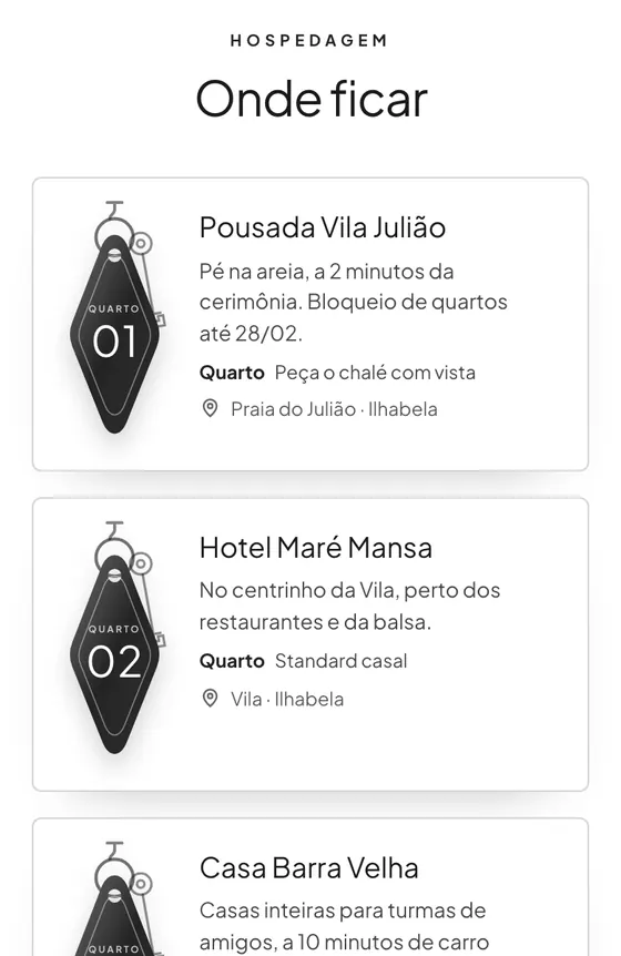 Chaveiro de hotel: Hospedagem · Minimal Moderno