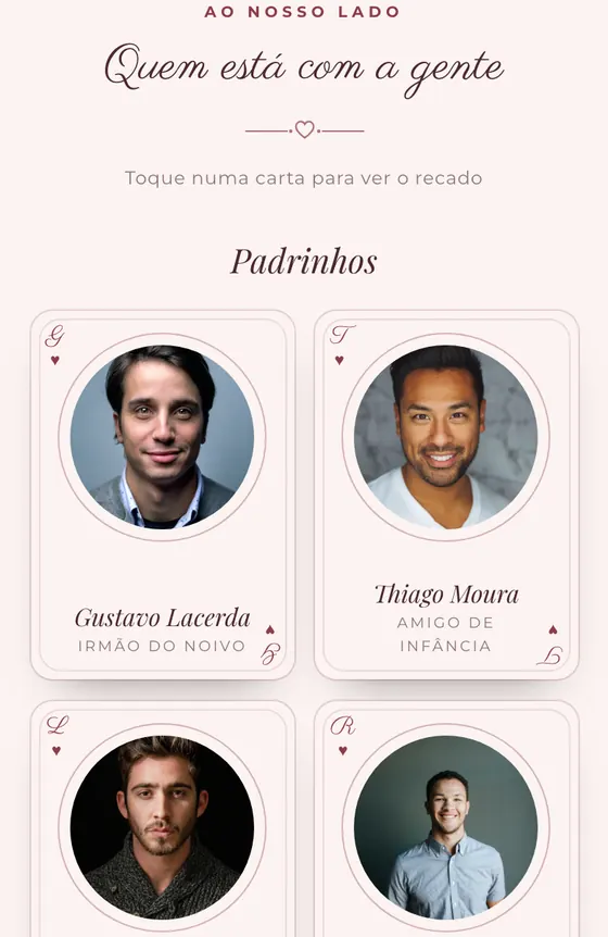 Cartas que viram: Padrinhos · Romântico